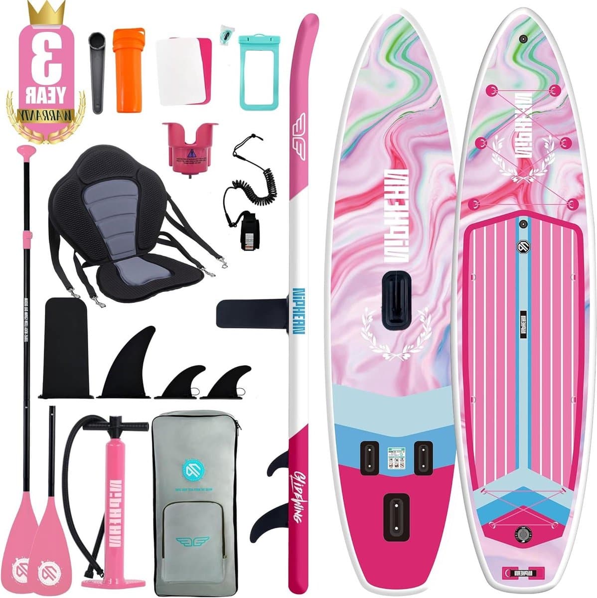 Opblaasbaar SUP Watersport Avontuur StabilTrac, 335×83 cm