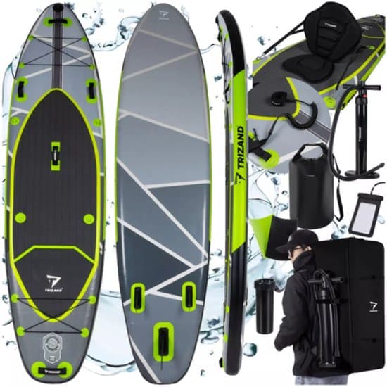 Trizand SUP Board 335 cm – Complete set incl. peddel, pomp & accessoires