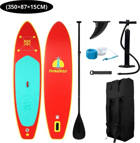 Nivard Sup Board - Opblaasbaar - Supboard - Sup Boards - Paddle - Kayak - 350cm - Rood