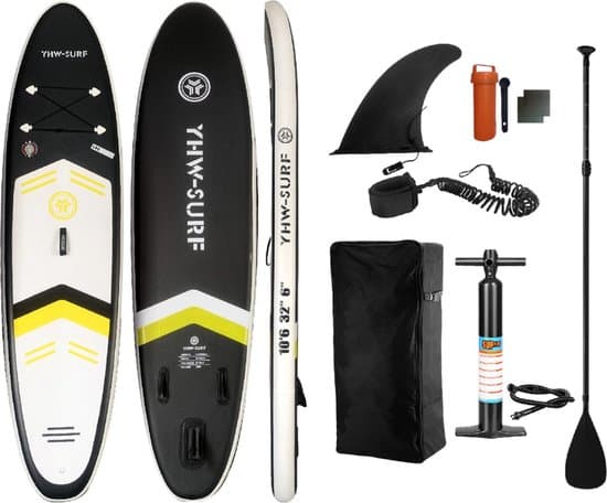 Nivard Sup Board - Opblaasbaar - Supboard - Sup Boards - Paddle - Kayak - 320cm - Zwart