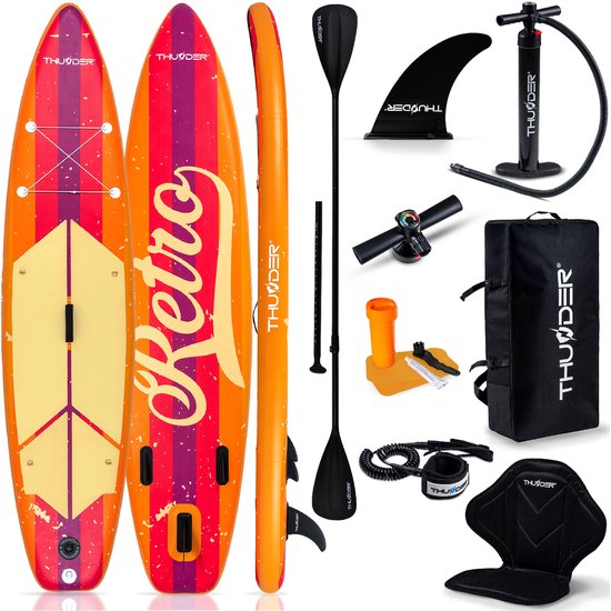 THUNDER® RETRO SUP Board - Opblaasbaar - 320 cm - Complete Set