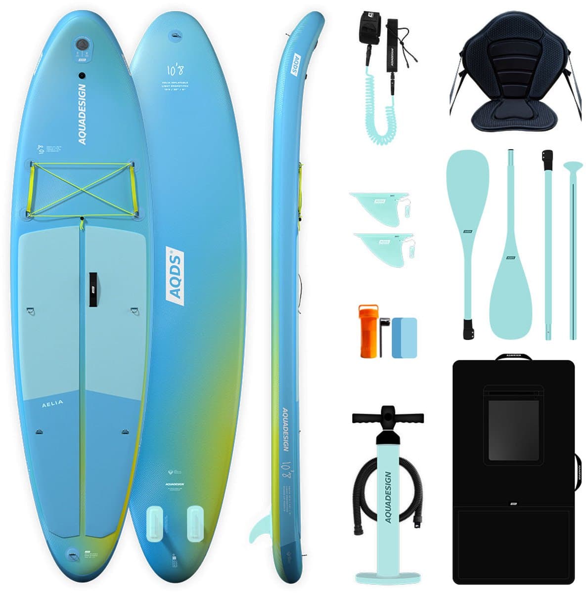 Aelia 10’8 SUP En Kajakpakket 145 Kg Draagvermogen, max 145 kg