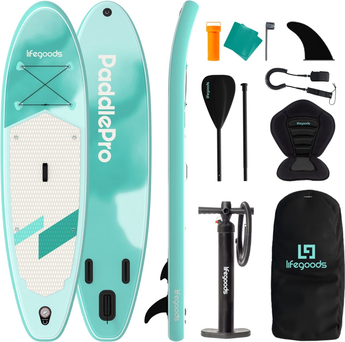 LifeGoods SUP Allround Compact 120 Kg Draagkracht, 300×76 cm, max 120 kg