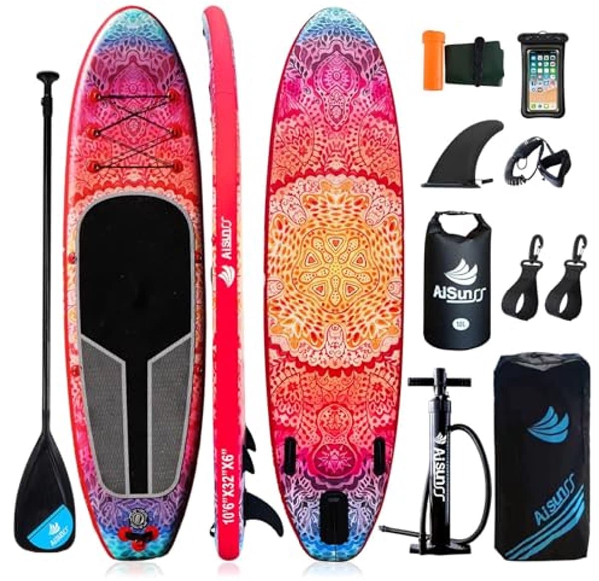 Onbekend 10ft SUP board voor yoga en pilates met duurzame accessoires