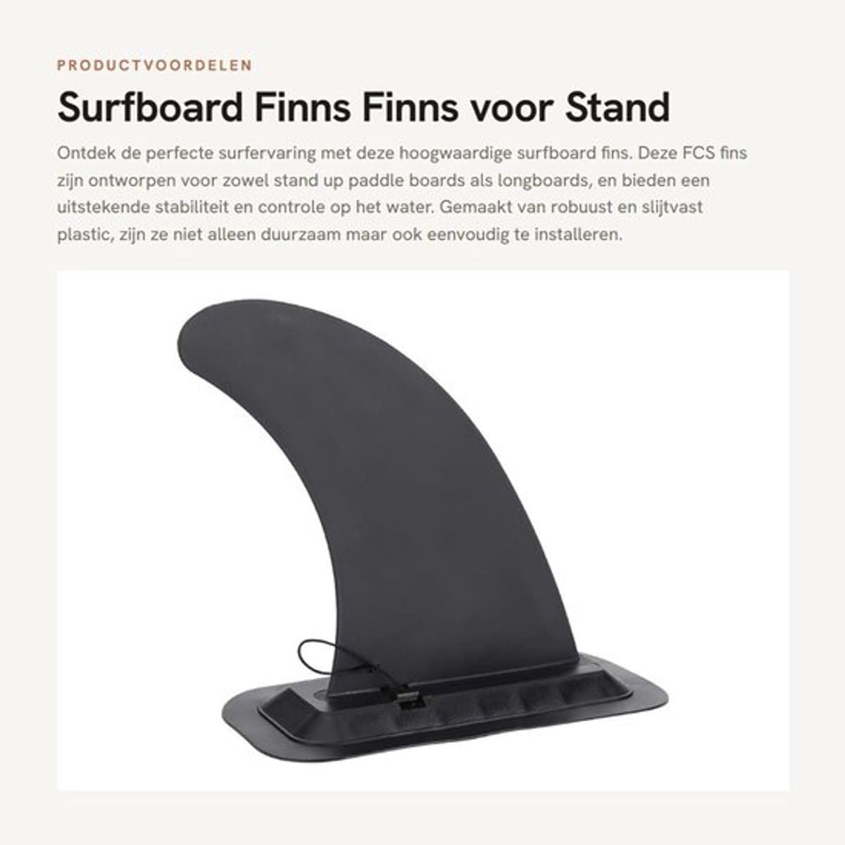 Dailygoods Surfboard Fin Hoogwaardige Kunststof