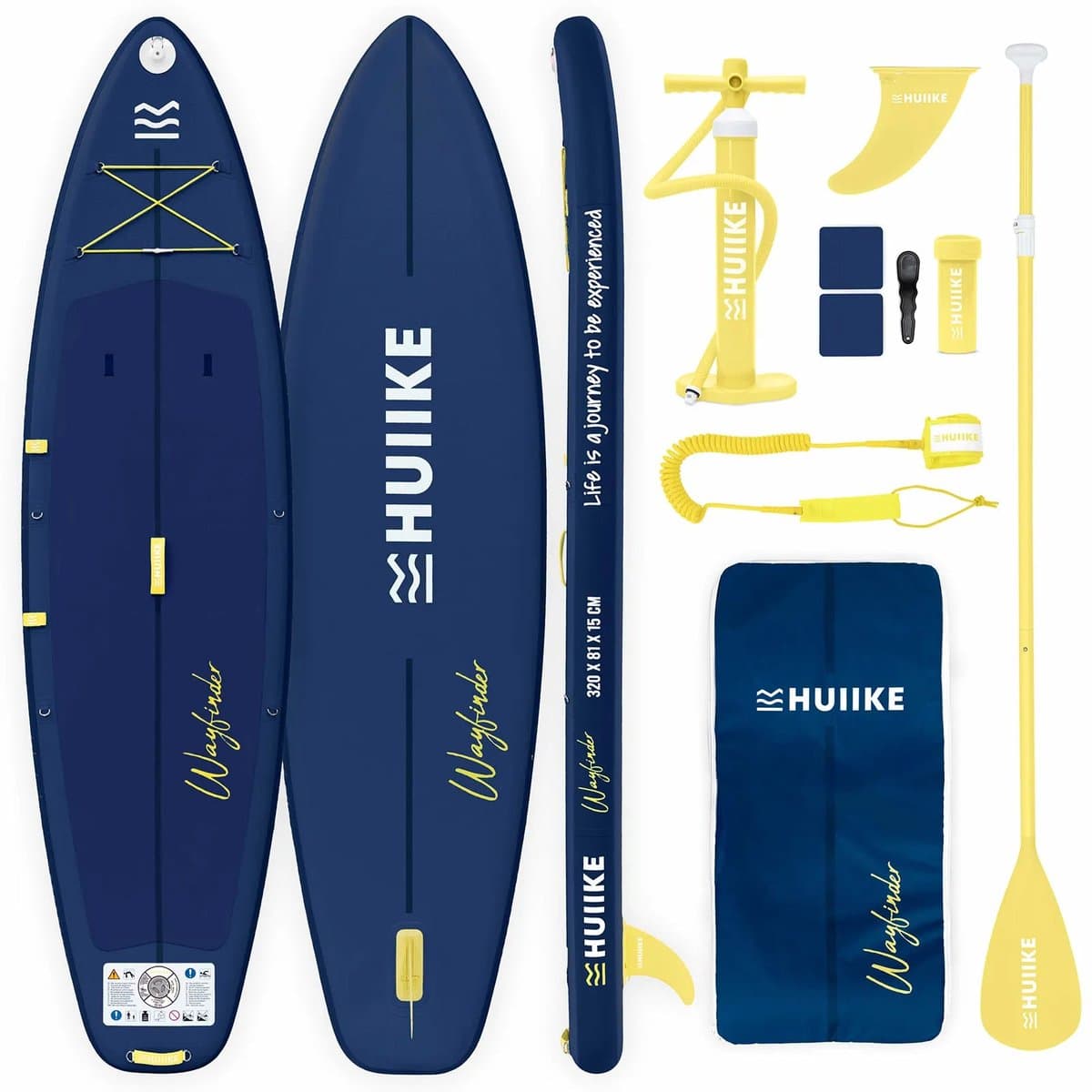 Huiike SUP Touring, Vinnen Stand Up Paddle Hoge, 320×81 cm, max 130 kg