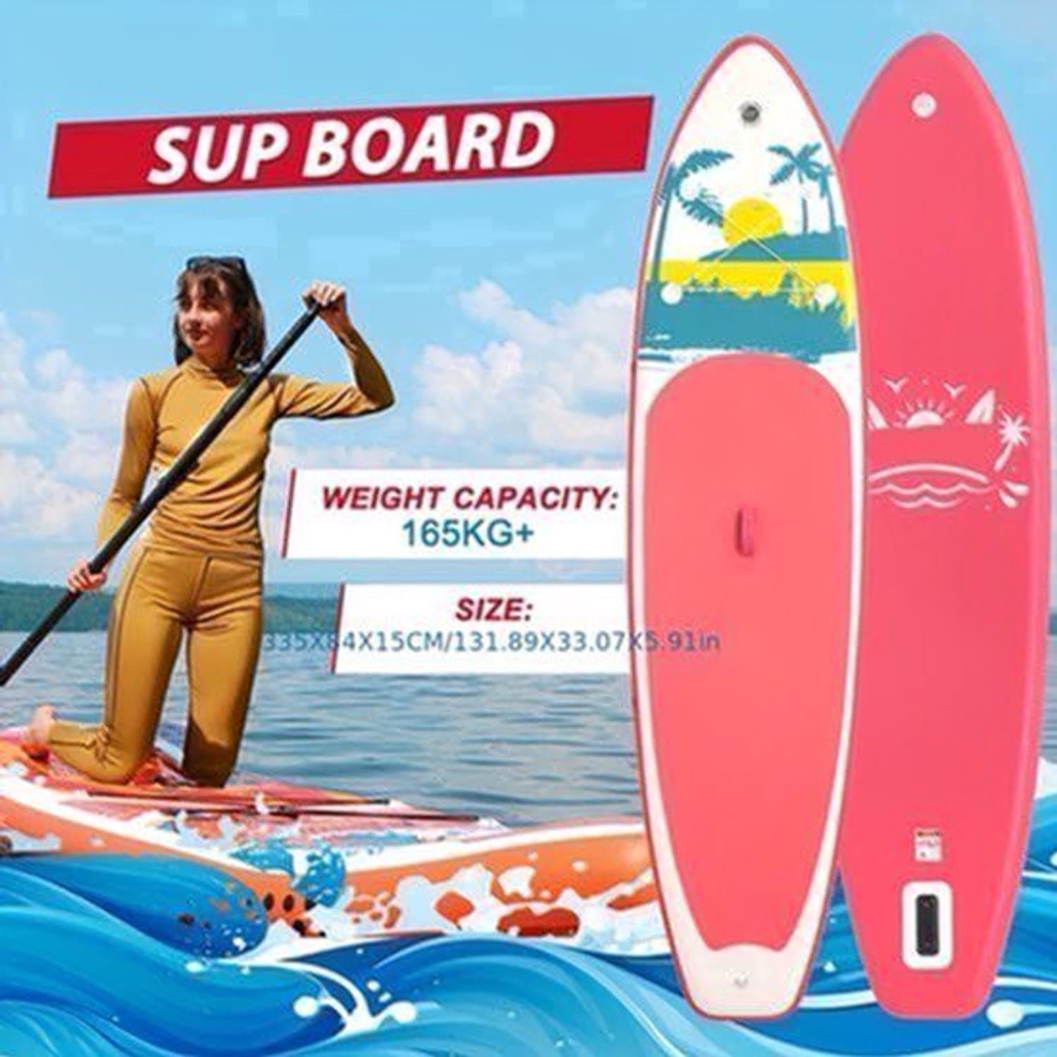 Opblaasbare Stand Up Paddle Board PVC Materiaal