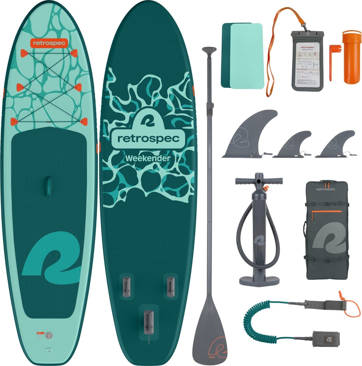 Retrospec SUP Inclusief Peddel, Opbergtas en, 320 cm