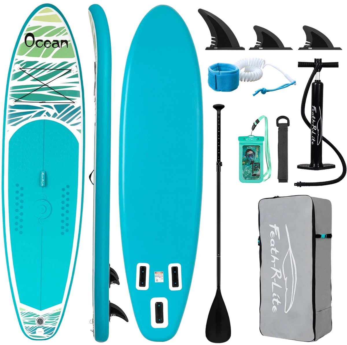 Funwater SUPFR03F SUP zeegolf design zeegroen, 335×82 cm