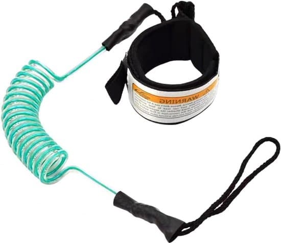 SUP Board Leash 5 mm (10 feet) Opgerold Peddelbord Klittenbandsluiting Enkelriem Beentouw Paddle Board Surf SUP Accessoire Lijn Stand Up Paddle Boardrekbaar