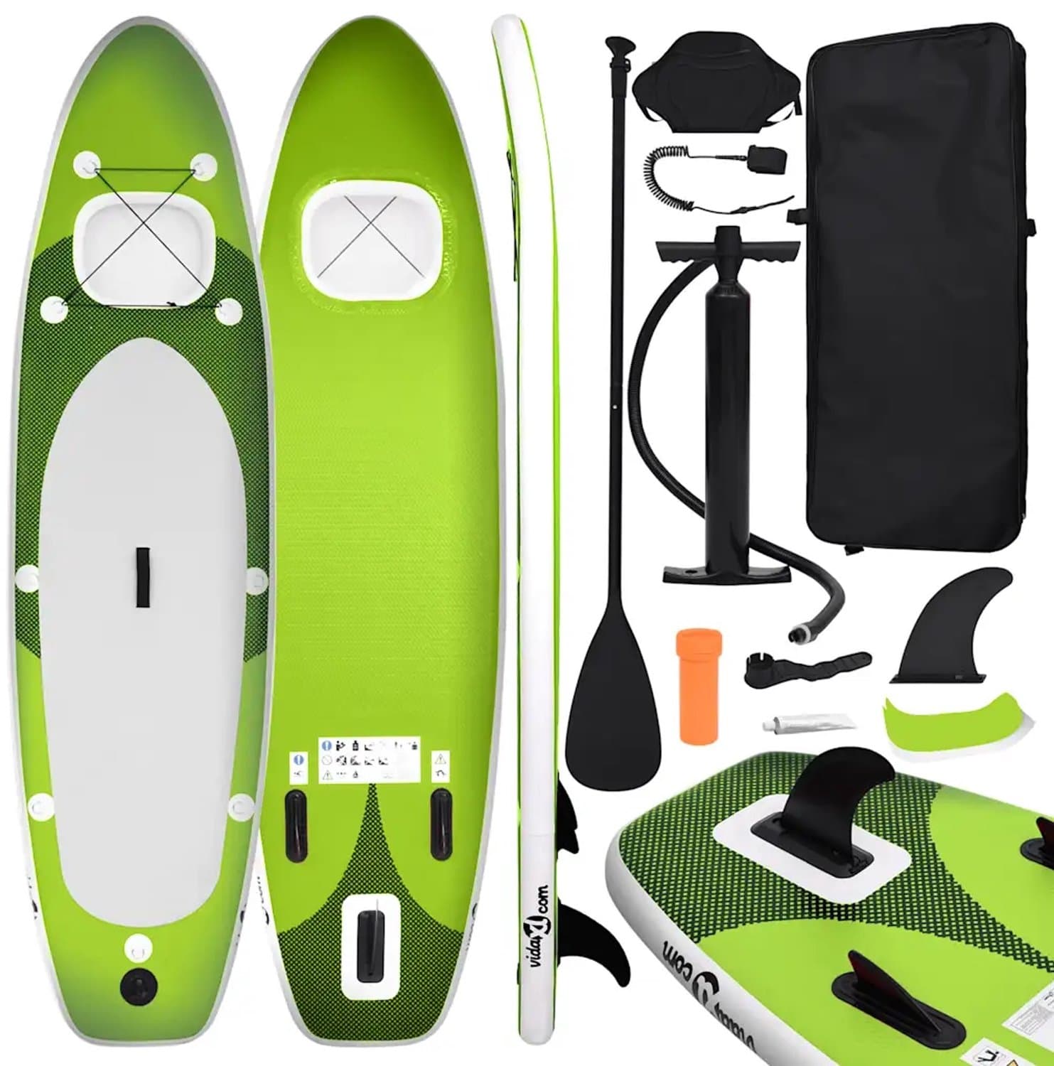 Groene SUP met Zitting & Raam, 330×76 cm