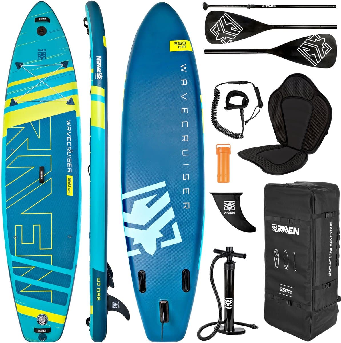 Raven WaveCruiser SUP en GoPro houder, 350 cm