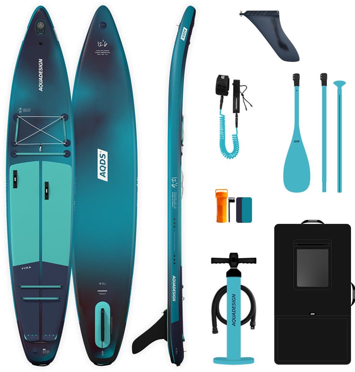Fyra 12’6 Touring SUP Pakket Draagvermogen, max 150 kg