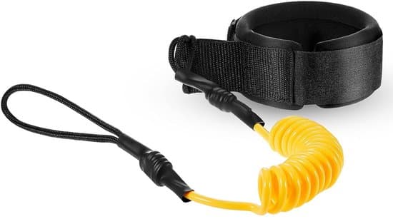 Surfboard Leash - 10 ft touw - Gerolde surfplanktouwen - Surfen - Boardtouwen - Paddleboard Polsleiband - Stand Up Paddle Board-touwen, longboards, paddleboardaccessoires - Watersport Accessoire - Geel