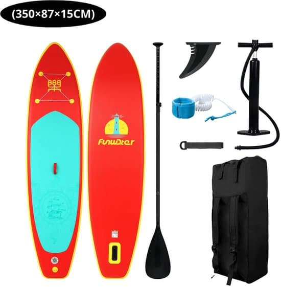 Bovista Sup Board - Opblaasbaar - Supboard - Sup Boards - Paddle - Kayak - 350cm - Rood