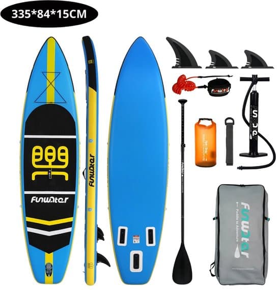 Bovista Sup Board - Opblaasbaar - Supboard - Sup Boards - Paddle - Kayak - 335cm - Blauw