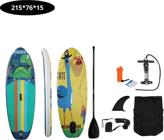 Nivard Sup Board - Opblaasbaar - Supboard - Sup Boards - Paddle - Kayak - Dinosaurus - 215 CM