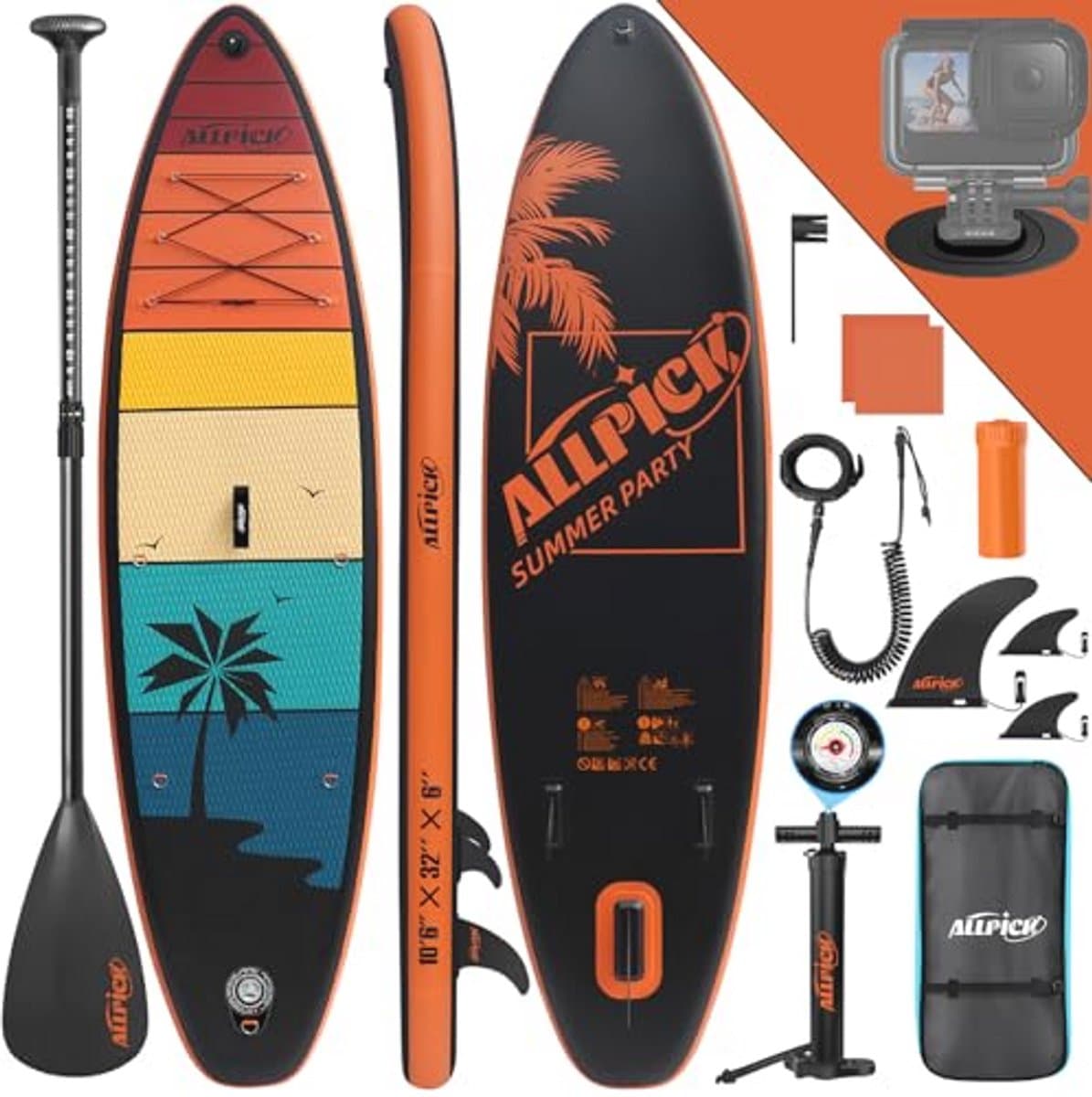 Opblaasbaar SUP Boardset met Camerahouder voor, 320 cm