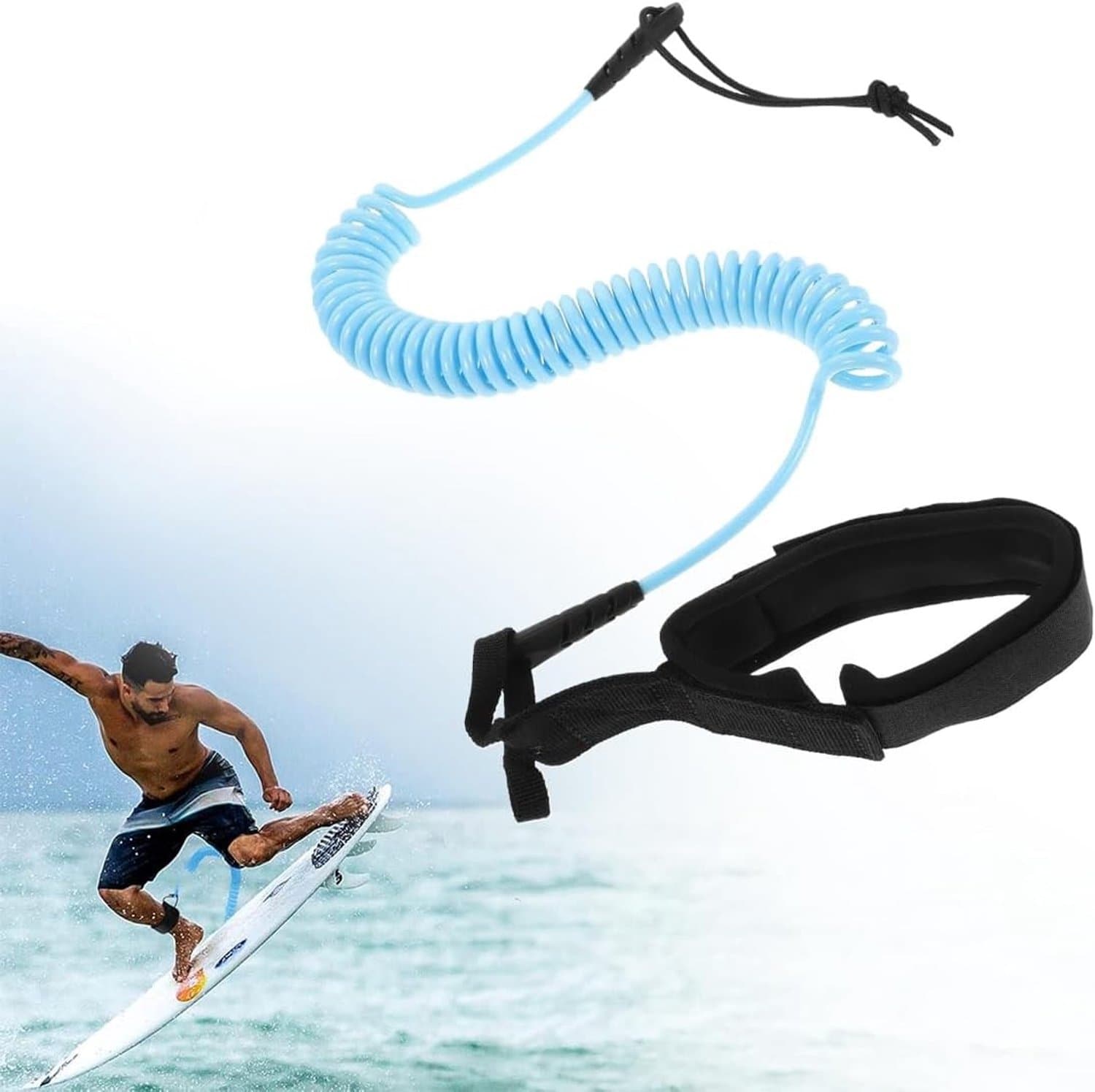 Verstelbare Veiligheidslijn voor Stand Up, Kayak en Bodyboard Ideaal