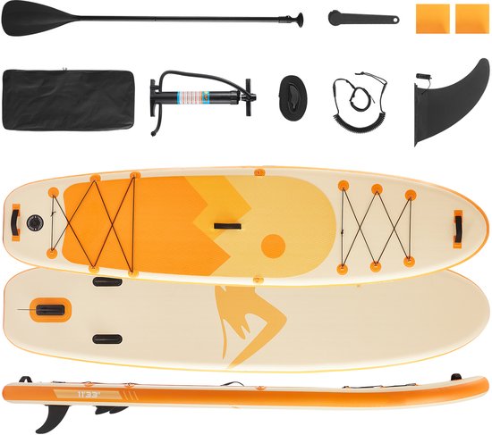 Opblaasbaar Stand Up Paddle Board 3,35m Sup Board met peddelset