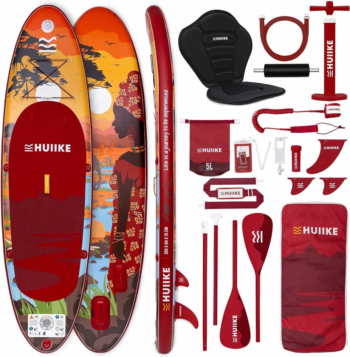 Opblaasbaar SUP Set Watersport Avontuur Om te, 305×84 cm