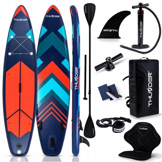 THUNDER SUP Board STRIPES - opblaasbaar paddle board - 320x75x15cm - max 150 kg