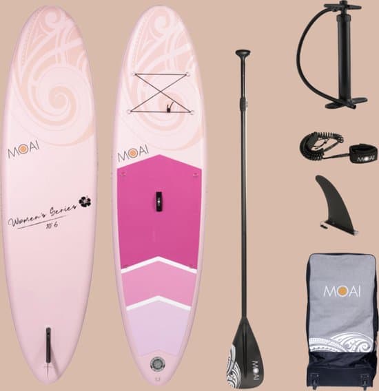 MOAI 10'6 WS Roze Sup Board - MOAI 10.6 - Sup - Sup Board Opblaasbaar - Beste Allround Sup - Compleet pakket