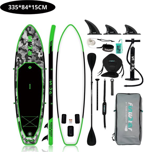 Bovista Sup Board - Opblaasbaar - Supboard - Sup Boards - Paddle - Kayak - Inclusief Accessoires - 330cm