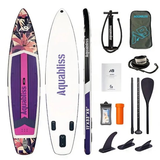 Bovista Sup Board - Opblaasbaar - Supboard - Sup Boards - Paddle - Kayak - Paars - 335cm