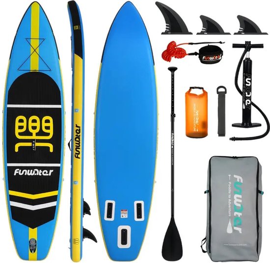 Bovista Sup Board - Opblaasbaar - Supboard - Sup Boards - Paddle - Kayak - Lichtblauw - 350cm