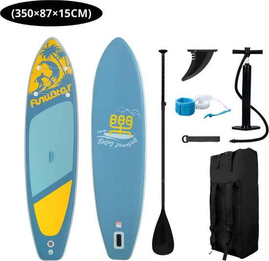 Livano Sup Board - Opblaasbaar - Supboard - Sup Boards - Paddle - Kayak - 350cm - Blauw