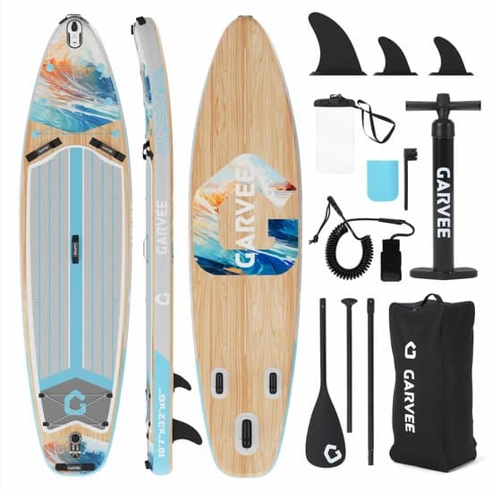 Joholic - Sup - Sup Board - Paddle Board - Opblaasbaar - Inclusief 7 accessoires - Inclusief hoes - 335 x 86 x 15 cm - Multicolor