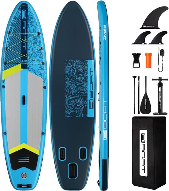 COIL Opblaasbaar SUP Board 351 cm – Allround Stand Up Paddle Set – Inclusief Peddel, Pomp & Rugzak – tot 204 kg - Marine
