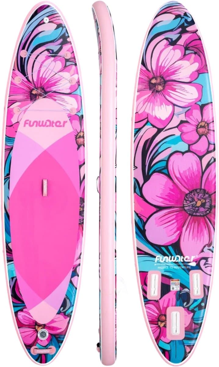 Solayne SUP Max. 150 kilo Paars met bloemen, 350 cm
