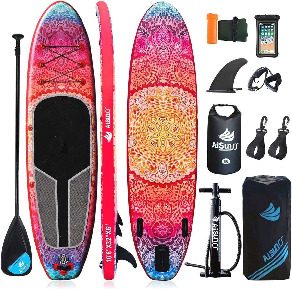Onbekend 10ft SUP board voor yoga en pilates met duurzame accessoires