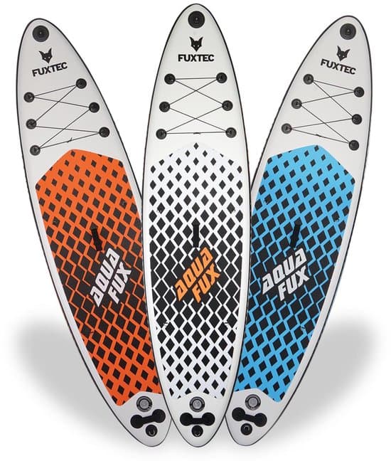 FUXTEC Stand-up paddleboard - zwart/wit - luchtpomp, peddel, reparatieset en een apparaat voor het bevestigen van een actiecamera - FX-SUP320eco