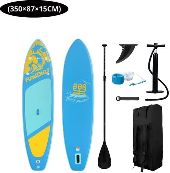 Bovista Sup Board - Opblaasbaar - Supboard - Sup Boards - Paddle - Kayak - 350cm - Licht Blauw
