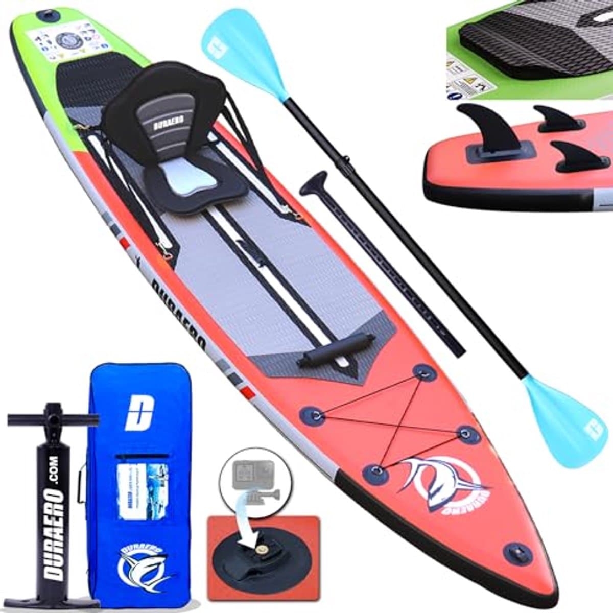 Opblaasbaar SUP boardset met Kajakzitting en, 330×76 cm