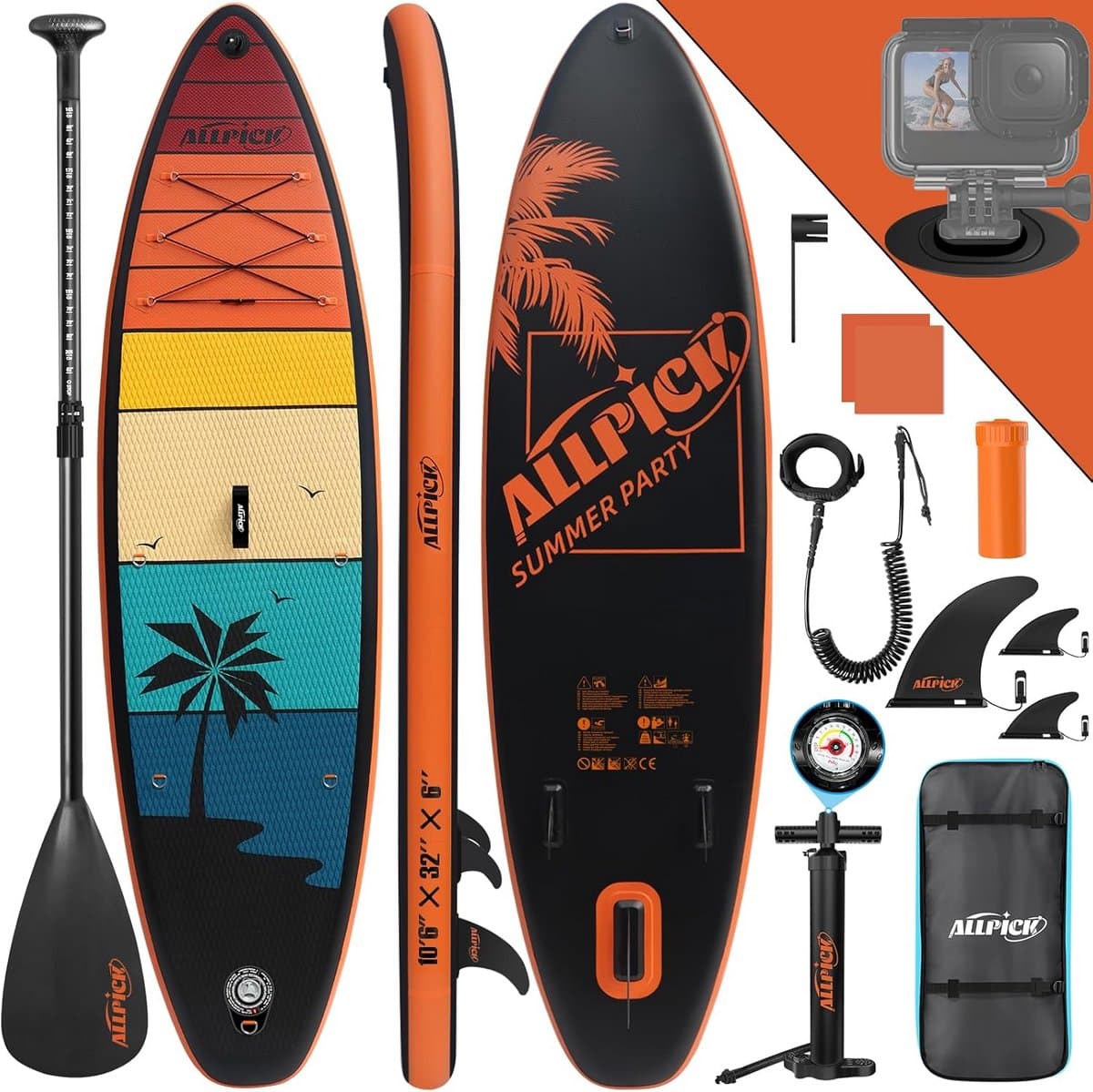 Opblaasbaar SUP Boardset met Camerahouder voor, 320 cm