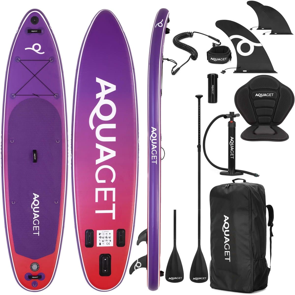 Aquaget® SUP,5cm Paars/Rood, max 220 kg