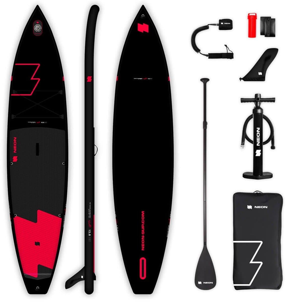 Neon Stand Up Touring SUP Volt Berry 12 voet Lichtgewicht en stabiel