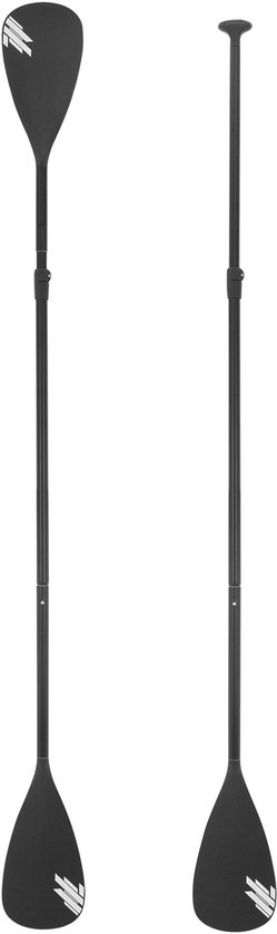 Paddle 2 in 1 voor Stand Up Paddle SUP Board in zwart aluminium