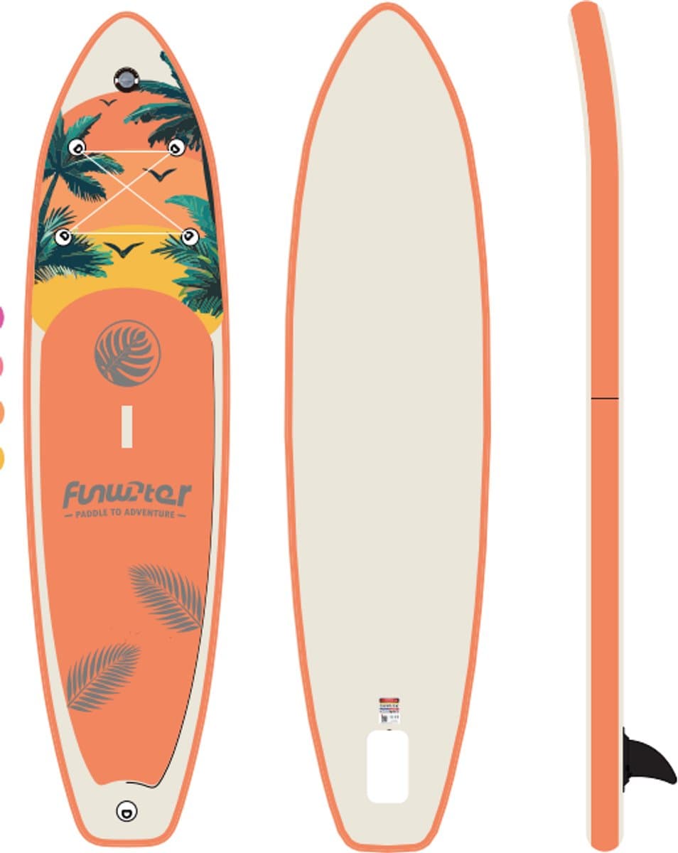 FunWater Stand Up voor volwassenen en beginners, 335×82 cm, max 120 kg