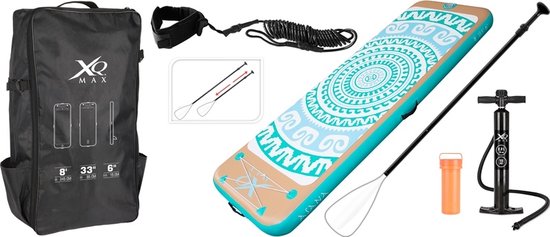 XQMax - Yoga supboard - Opblaasbaar - 245x85x15 cm