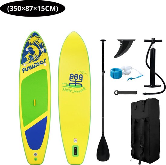 Nivard Sup Board - Opblaasbaar - Supboard - Sup Boards - Paddle - Kayak - 350cm - Geel