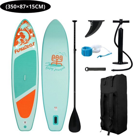 Bovista Sup Board - Opblaasbaar - Supboard - Sup Boards - Paddle - Kayak - 350cm - Turqoise