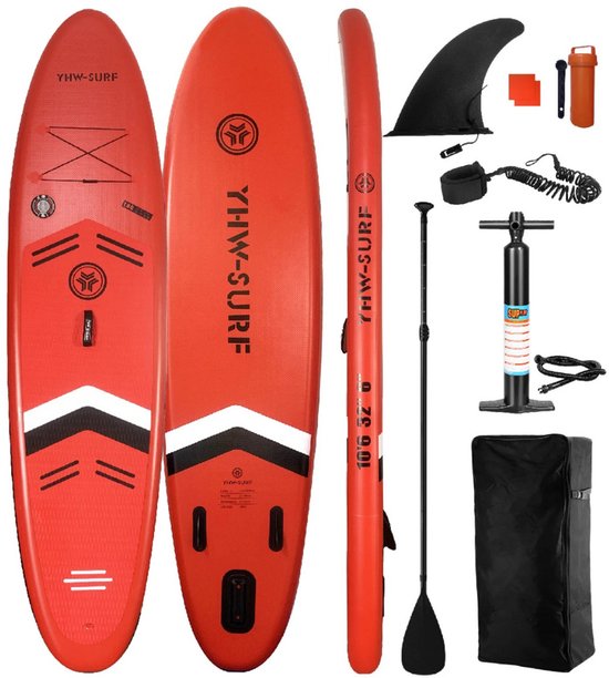Bovista Sup Board - Opblaasbaar - Supboard - Sup Boards - Paddle - Kayak - 320cm - Rood