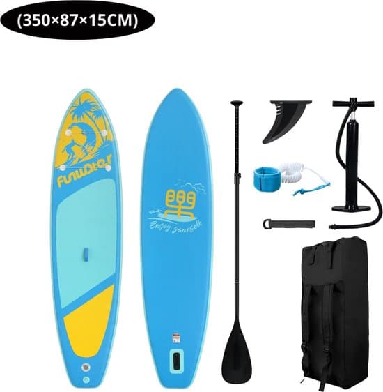 Livano Sup Board - Opblaasbaar - Supboard - Sup Boards - Paddle - Kayak - 350cm - Licht Blauw