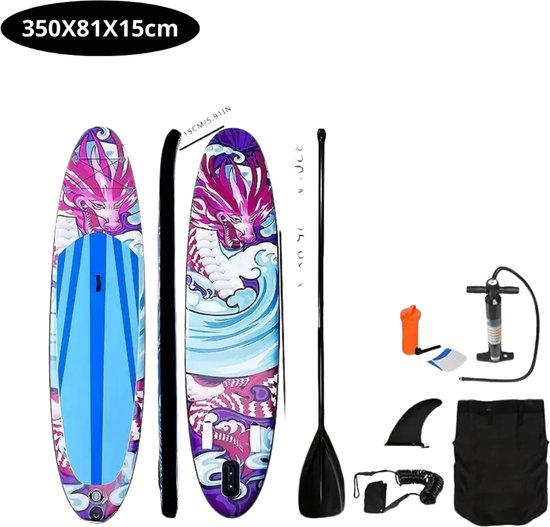 Bovista Sup Board - Opblaasbaar - Supboard - Sup Boards - Paddle - Kayak - 335cm - Draak