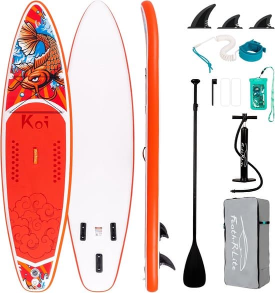 FunWater Stand Up Paddle Board 320 cm & 350 cm – SUP voor 2 personen of gezinnen, compleet met accessoires, dubbellaags PVC, beginnersvriendelijk – Opblaasbaar paddleboard voor volwassenen en beginners——SUPFR01D